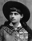 Talentierter scharfer Shooter ANNIE OAKLEY Vintage 8x10 Foto glänzend altes West Porträt