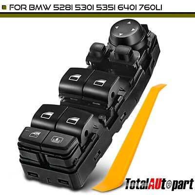 Power Window Switch Front Left for BMW F10 F12 528xi 530i 535i 640i 61319241956 - Image 1 of 4