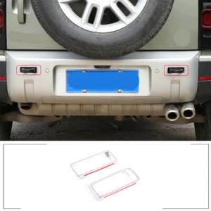 Car Trailer Tow Hook Trim Cover Frame For Land Rover Defender 2020-22 ABS Silver - Picture 1 of 11