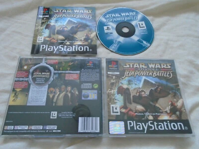 Star Wars Jedi Power Battles PS1 (COMPLETE) black label Sony Playstation rare - Image 1 of 2