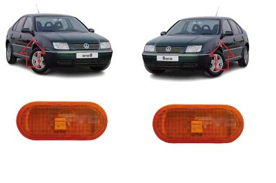 NUEVO PARA VW BORA 1998-2005 GUARDABARROS DELANTERO LATERAL INDICADOR CONJUNTO NARANJA - Imagen 1 de 2