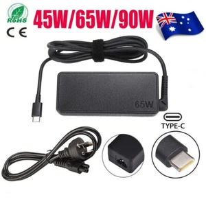 USB-C Type-C Adapter Laptop Charger Power 65W For Lenovo ThinkPad Acer Dell HP - Picture 1 of 27