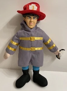 The Three Stooges (MOE) Plastic Head/Cloth, Body Fireman Figure - Picture 1 of 10