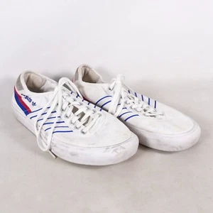 Adidas Delpala Tennis Shoes Casual Sneakers Men 10.5 FV0639 White Blue Red - Picture 1 of 11