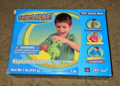 SANDS ALIVE MODELING SAND KEY LIME GREEN 1 LB POUND REFILL BOX PLAY SAND NEW NIP - Image 1 of 2