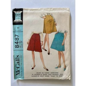 Vintage 1960s Mccalls sewing pattern #8487 knee length skirt size 12.5 uncut - Picture 1 of 3