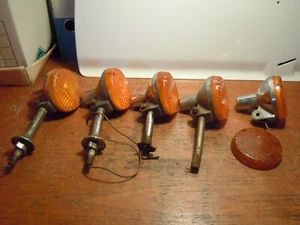 Kawasaki Triple 1970's Set of 5 Indicators and spare lens LOT D - Picture 1 of 8