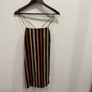 Vestido Volcom Pequeño Mujer Colorido Rayas Verano Ajustable Picnic B2 - Imagen 1 de 11