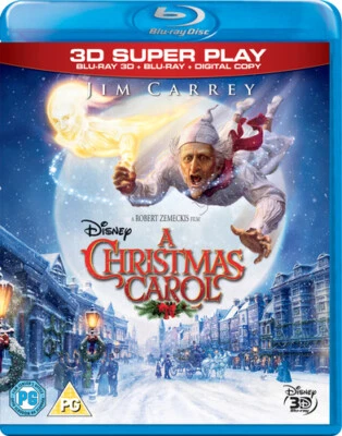 A Christmas Carol Blu-ray (2010) Robert Zemeckis cert PG 3 discs Amazing Value - Image 1 of 2