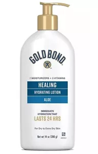 Gold Bond Healing Lozione Idratante, 14 Oz. Con Aloe, Idrata, Idratazione 24h - Foto 1 di 4