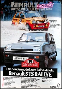 Renault 5 TS und Renault 5 Alpine, originale Werbung aus 1978 - Bild 1 von 1