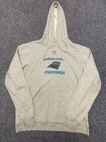 Vintage Carolina Panthers Sweatshirt Hoodie Size Large 90s NFL Cover