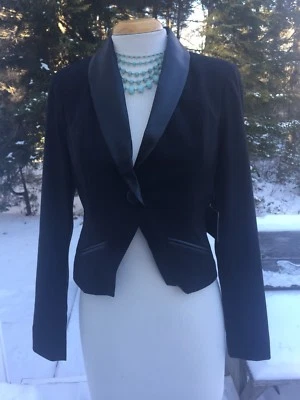 Blazer Jack By BB Dakota Mujer Negro Imitación Cuero Talla Mediana Nuevo con Etiquetas Precio de venta sugerido por el fabricante 77,00 USD Foto 1 de 4