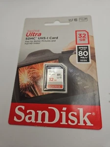 SanDisk Ultra 32GB Class 10 UHS-I SDXC New & Sealed - Picture 1 of 4