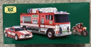 Hess 2024 Fire Truck with Car and Motorcycle 60th Anniversary Red Collectible - Picture 1 of 6