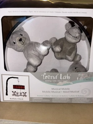 Trend Lab 103590 Buffalo Check Musical Crib Baby Mobile - Image 1 of 4