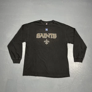 New Orleans Saints Graphic Long Sleeve Tshirt Black Large NFL Unisex Casual - Picture 1 of 7