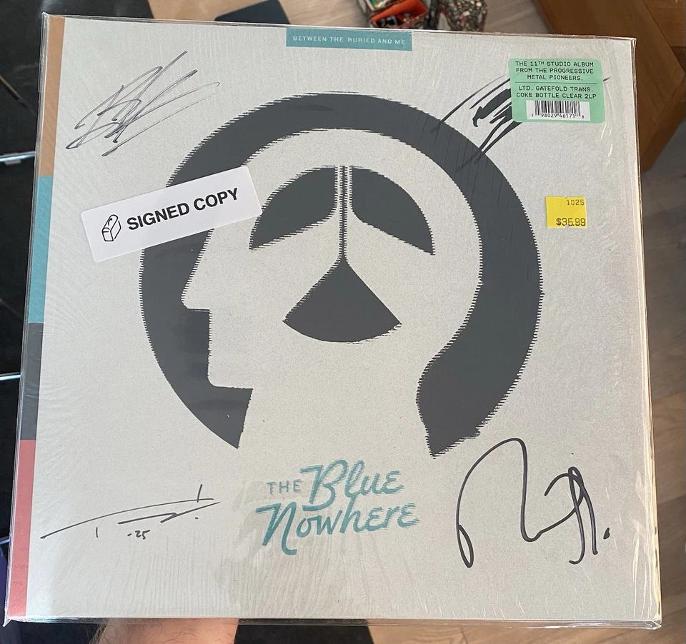 Between The Buried And Me The Blue Nowhere Indie Coke Bottle Clear 2LP SIGNED - Image 1 of 2