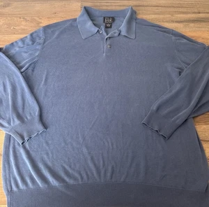 Suéter Jos A Bank Hombre 100% Seda Denim Azul XL Lujo Ligero OFERTA - Imagen 1 de 9