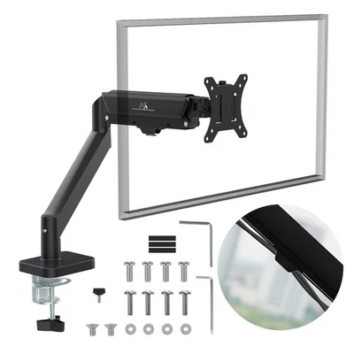 Monitorhalterung Tischhalterung Monitorarm Gasfeder 17-32 Zoll Schwarz - Bild 1 von 4