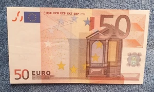 2002 GERMANY 50 EURO BANKNOTE TRICHET SIGNATURE X73210134422 - Picture 1 of 2