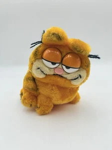 Peluche Garfield Dakin seduto arancione grasso gatto paffuto cartone animato giocattolo vintage 1981 - 6" - Foto 1 di 9
