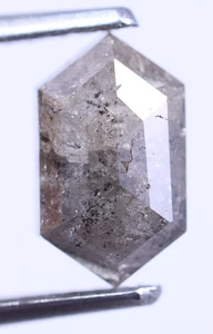 1.96 Ct Natural Hexagon Shape Diamond Grey Color Loose Diamond For Wedding Ring - Picture 1 of 15