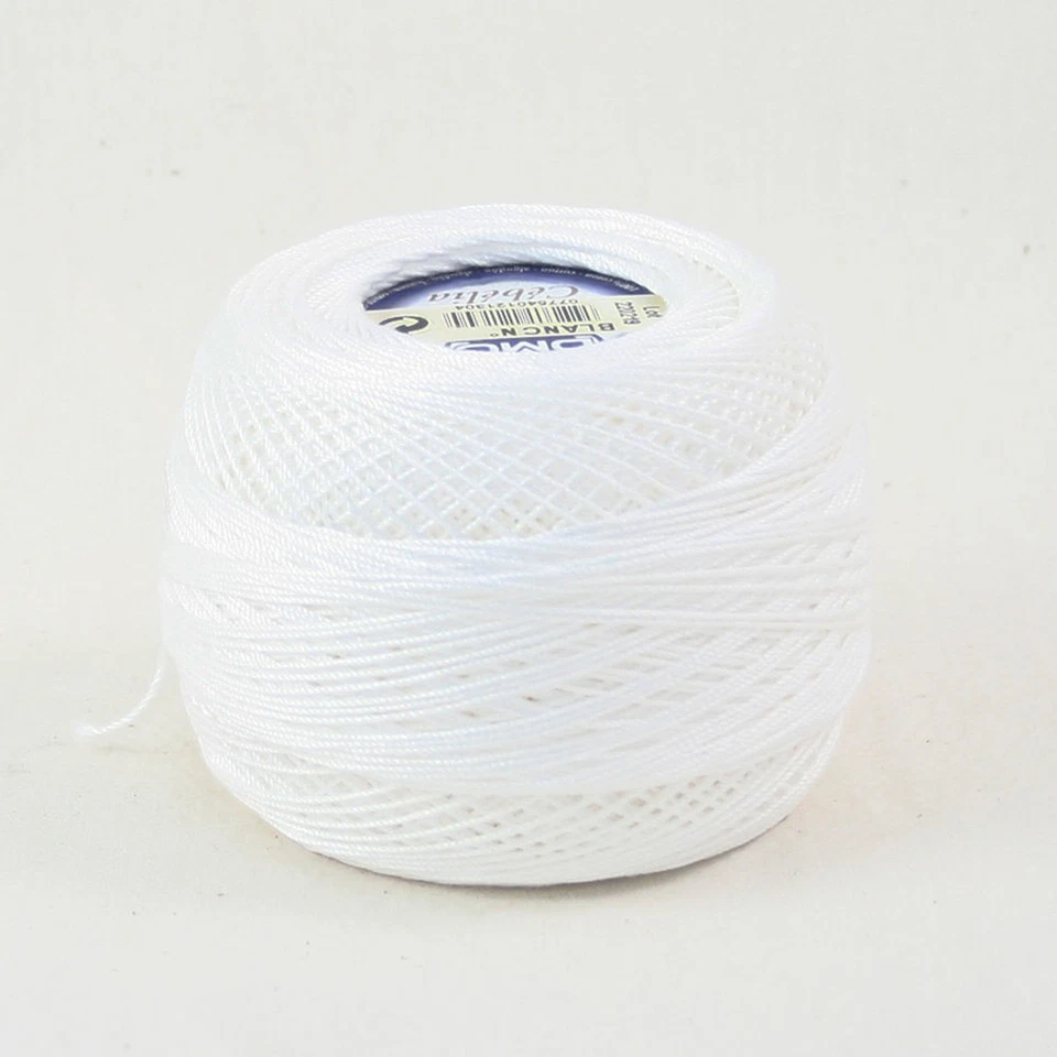 DMC Cebelia 10 Combed Cotton Crochet Thread, 50g Ball # Blanc - Image 1 of 1