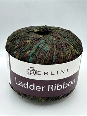 Berlini Ladder Ribbon Yarn Evergreen 50g 142y - Image 1 of 4