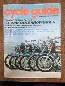 Rivista Guida Ciclo Nov 1972 Harley Norton Honda Kawasaki Moto - Foto 1 di 9
