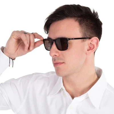 Hugo Boss Polarized Bronze Square Men's Sunglasses BOSS 1434/S 0807/SP 56 - Image 1 of 4