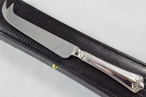 Cuchillo de queso Sheffield con mango de plata esterlina patrón Hatfield 1918 - Imagen 1 de 6