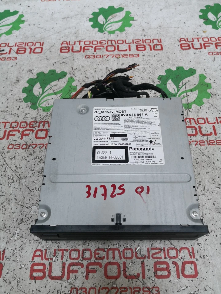 8V0035864A CENTRALINA MULTIMEDIALE SISTEMA DI NAVIGAZIONE SATELLITARE AUDI A3 1. - Immagine 1 di 3