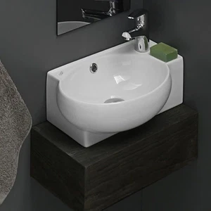 Nameeks 001300-U-One Hole CeraStyle 17-1/2" Ceramic Wall Mounted - White - Picture 1 of 3
