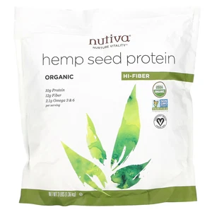 2 X Nutiva, Organic Hemp Seed Protein, 3 lbs (1.36 kg) - Picture 1 of 2