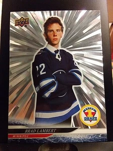 2024-25 UD EXTENDED SERIES #738 BRAD LAMBERT 1ST RND SILVER OUTBURST - Picture 1 of 2