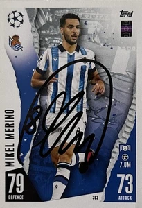 MIKEL MERINO HAND SIGNED REAL SOCIADAD MATCH ATTAX CARD 2 - Picture 1 of 1