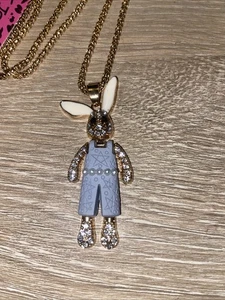 Betsey Johnson Fashion Crystal 🐰 Necklace - Picture 1 of 6