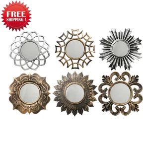 Espejos de pared redondos con marco de estilo antiguo marcos de plástico decorativos espejo de vidrio - Imagen 1 de 73