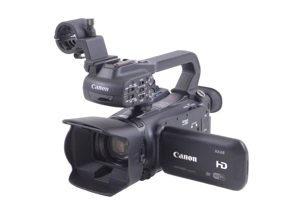 CANON XA25 HD AVCHD Video Camcorder w/ XLR Audio Handle - Image 1 of 4