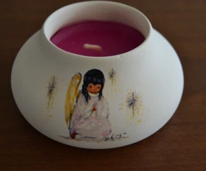 De Grazia Sandstone Creations Candle Pot Southwest Angel Praying Unused Made USA - Picture 1 of 4