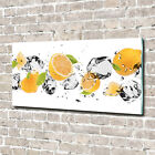 Tulup Glass Acrylic Print Wall Art Image 140X70cm   Lemon And Water
