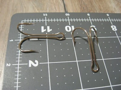 25 ganchos de pez rana sueltos dobles mostaza 7826 tamaño 4/0 acabado níquel Foto 1 de 4