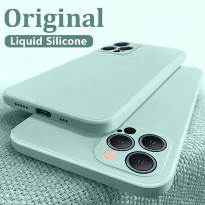 For iPhone 16 15 14 12 11 13 Pro Max XS 7 8 Plus Liquid Silicone Soft Case Cover - Image 1 of 4