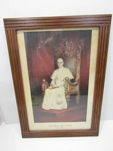 OLD HIS HOLINESS POPE XII PASTERING BY LEONARD BODEN RELIGIOUS PRINT PICTURE - Picture 1 of 6