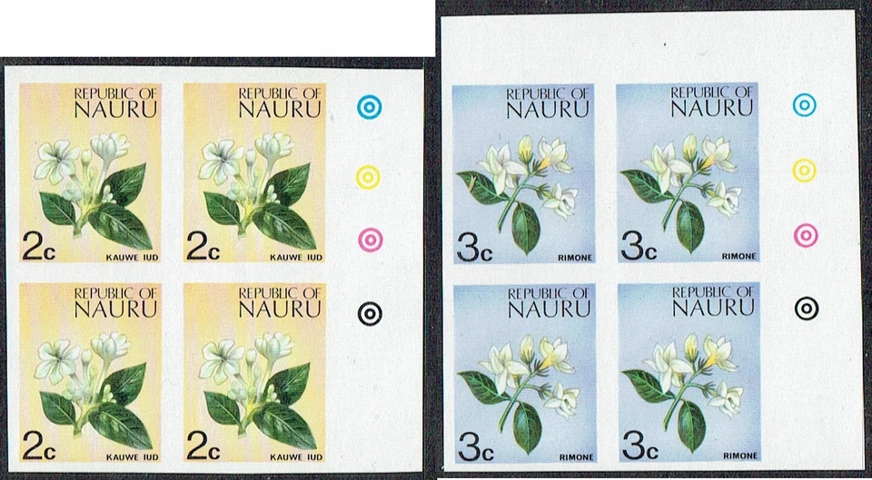 NAURU 1973 Pictoriales 2c y 3c Flores ambas en - 43314 Foto 1 de 1