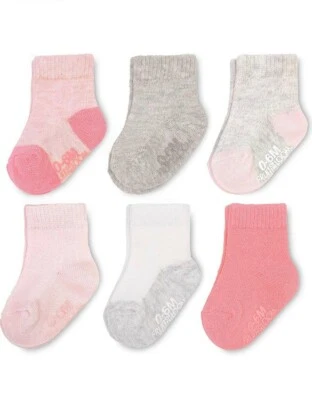 Calcetines para bebé Fruit Of The Loom 0-6M tejido térmico transpirable - resistente al deslizamiento - rosa Foto 1 de 2