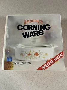 CORNING WARE A-2-7-S " WILDFLOWER " 2 QT. COVERED SAUCEPAN NIB FACTORY SEALED - Picture 1 of 8