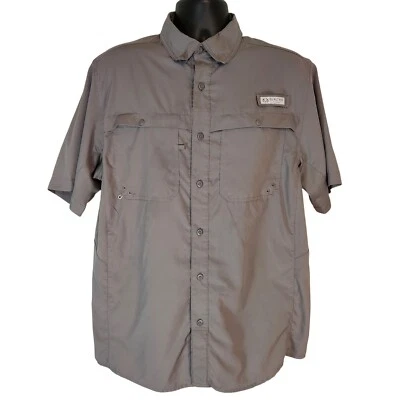 Camisa de Pesca Realtree Ventilada Manga Corta Abotonada Gris Exterior M Foto 1 de 4