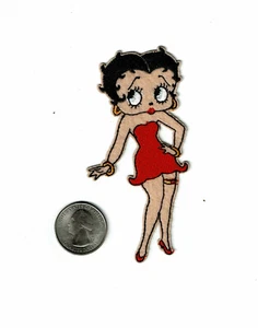 4 Zoll BETTY BOOP Hand auf Hüfte Aufbügeln bestickte Aufnäher Aufnäher Kostenloser Versand - Bild 1 von 2